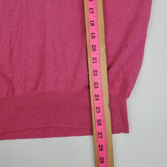 Peter Millar Mens Pink Cashmere Blend V-Neck Pullover Sweater Size L Golf Golfer - Picture 11 of 11